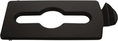 Rubbermaid - Rectangle Lid for Use with 23 Gal Rectangular Recycle Containers - Black, Polypropylene, For Slim Jim Trash Cans - Exact Tooling
