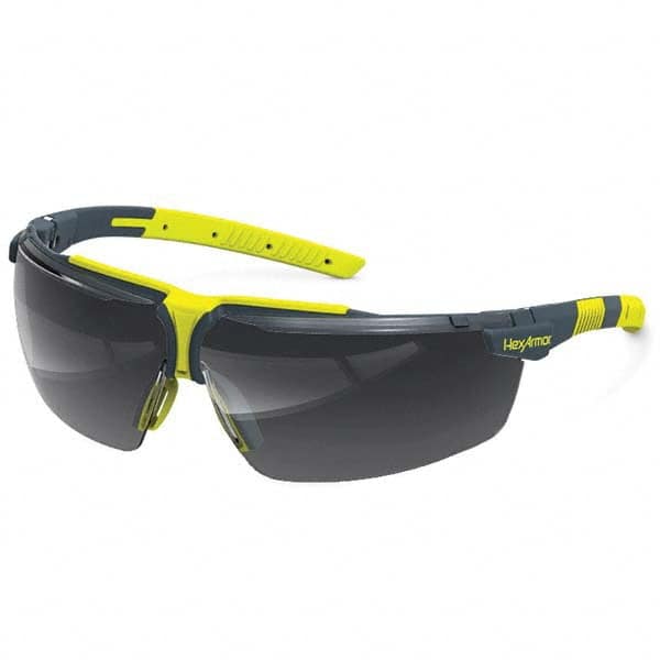 Safety Glass: Anti-Fog & Scratch-Resistant, Polycarbonate, Dark Gray Lenses, Full-Framed, UV Protection Charcoal Frame, Adjustable