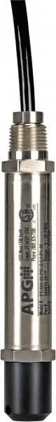 Made in USA - 5 Max psi, 1/2\x94 NPT (Male) Connection Submersible Pressure Transducer - mA Output Signal, 1/2" Thread, 0 - 130°F, 28 Volts - Exact Tooling