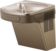 ELKAY - 8 GPH Cooling Capacity Barrier Free Wall Mounted Water Cooler & Fountain - Vinyl Cabinet, 20 to 100 psi, 115 Volts, 370 Watts, 4.0 Full Load Amperage, 0.5 hp, Copper - Exact Tooling