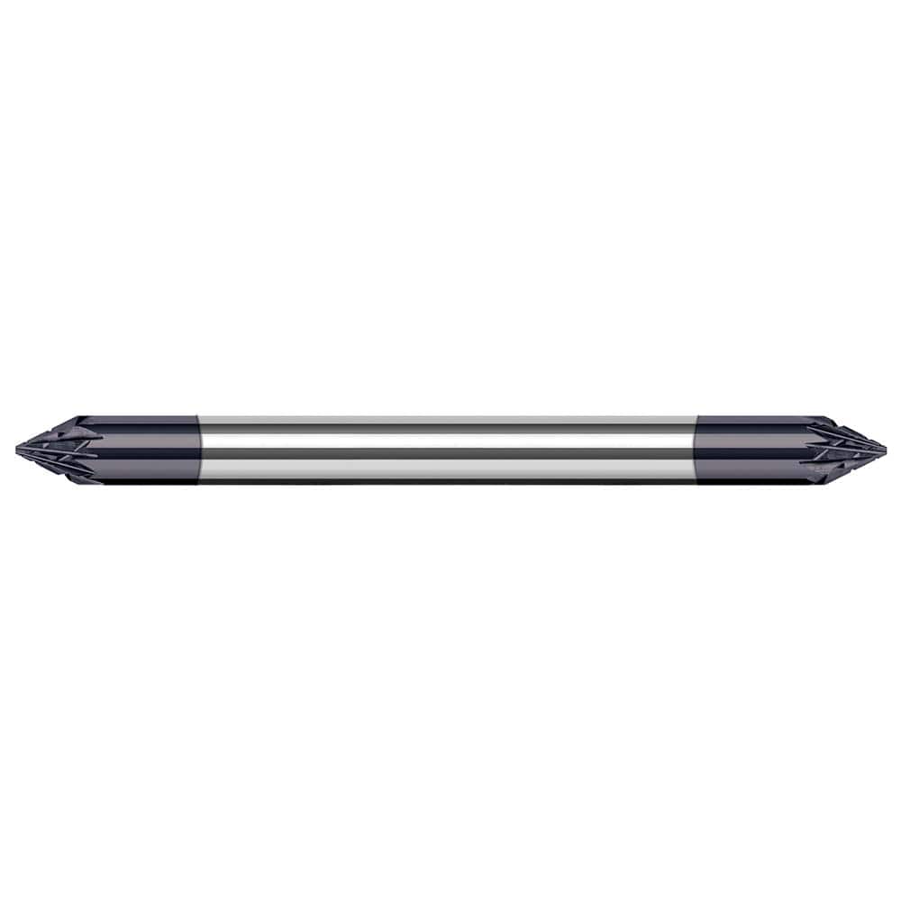 Harvey Tool - 1/8" Cut Diam, 1/8" Shank Diam, Solid Carbide Double Cut Flat Burr - Exact Tooling