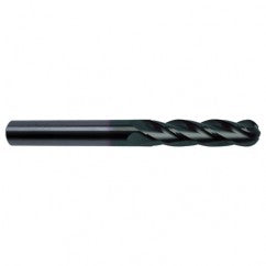 1/4" Dia. - 4 OAL - 30 Helix Super-A CBD Ball Nose EM - 4 FL - Exact Tooling