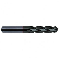 1/4" Dia. - 3 OAL - 30 Helix Super-A CBD Ball Nose EM - 4 FL - Exact Tooling