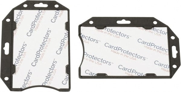 Ability One - Badge Holders; Attachment Type: Clip-On ; Horizontal or Vertical Holder: Vertical and Horizontal ; Color: Black - Exact Tooling