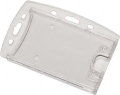 Ability One - Badge Holders; Attachment Type: Clip-On ; Horizontal or Vertical Holder: Vertical and Horizontal ; Color: Clear - Exact Tooling