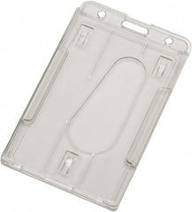 Ability One - Badge Holders; Attachment Type: Clip-On ; Horizontal or Vertical Holder: Vertical and Horizontal ; Color: Clear - Exact Tooling