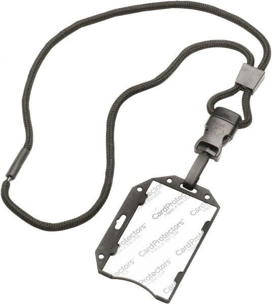 Ability One - Lanyards; Material: Plastic ; Color: Black ; Length (Inch): 2-1/2 - Exact Tooling