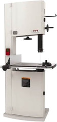 Jet - 14-1/8" Throat Capacity, Step Pulley Vertical Bandsaw - 3,100 SFPM, 1.75 hp, Single Phase - Exact Tooling