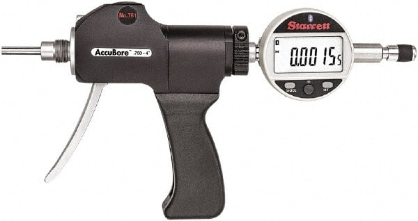 Starrett - Electronic Bore Gages Type: Pistol Grip Electronic Bore Gage Minimum Measurement (Decimal Inch): 0.7500 - Exact Tooling
