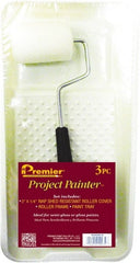 Premier Paint Roller - 14-3/4" Long, 1/4" Nap, Wall Paint Roller Set - 7-1/2" Wide, Steel Frame, Includes Paint Tray, Roller Cover & Frame - Exact Tooling