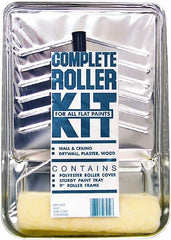 Premier Paint Roller - 3/8" Nap, Wall Paint Roller Set - 10" Wide, Steel Frame, Includes Paint Tray, Roller Cover & Frame - Exact Tooling