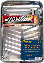 Premier Paint Roller - 3/8" Nap, Wall Paint Roller Set - 10" Wide, Steel Frame, Includes Paint Tray, Roller Cover & Frame - Exact Tooling