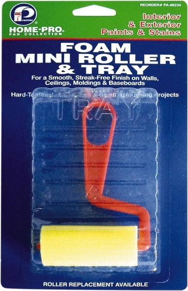 Premier Paint Roller - Mini Paint Roller Set - 5" Wide, Plastic Frame, Includes Paint Tray, Roller Cover & Frame - Exact Tooling