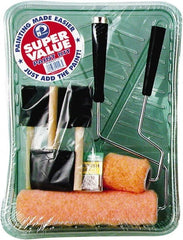 Premier Paint Roller - 3/8" Nap, Wall Paint Roller Set - 10" Wide, Steel Frame, Includes Paint Tray, Roller Cover & Frame - Exact Tooling