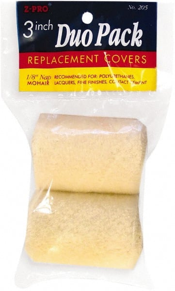 Premier Paint Roller - 1/4" Nap, 3" Wide Paint Roller Cover - Smooth Texture, Mohair - Exact Tooling