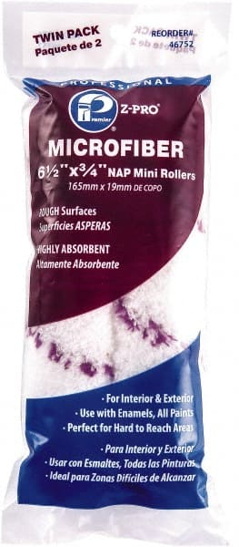Premier Paint Roller - 3/4" Nap, 6" Wide Paint Mini Roller Covers - Rough Texture, Microfiber - Exact Tooling