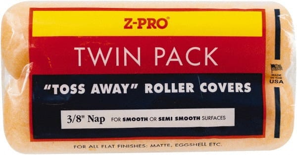 Premier Paint Roller - 3/8" Nap, 9" Wide Paint Roller Cover - Semi-Smooth Texture, Polyester - Exact Tooling