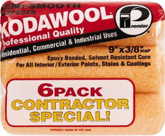 Premier Paint Roller - 3/8" Nap, 9" Wide Paint Roller Cover - Semi-Smooth Texture, Polyester & Wool - Exact Tooling