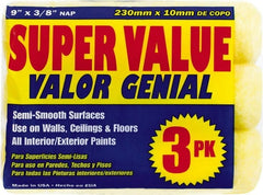 Premier Paint Roller - 1/2" Nap, 9" Wide Paint Roller Cover - Semi-Rough Texture, Polyester - Exact Tooling