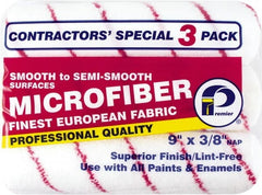 Premier Paint Roller - 3/8" Nap, 9" Wide Paint Roller Cover - Semi-Smooth Texture, Microfiber - Exact Tooling