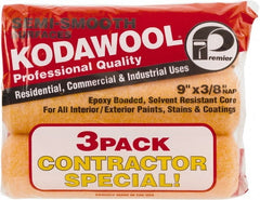 Premier Paint Roller - 3/8" Nap, 9" Wide Paint Roller Cover - Semi-Smooth Texture, Polyester & Wool - Exact Tooling