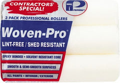 Premier Paint Roller - 3/8" Nap, 9" Wide Paint Roller Cover - Semi-Smooth Texture, Woven & Polyester - Exact Tooling