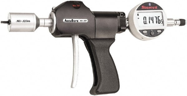 Starrett - Electronic Bore Gages Type: Pistol Grip Electronic Bore Gage Minimum Measurement (Decimal Inch): 0.1000 - Exact Tooling