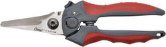 Clauss - 2" Length of Cut, Straight Pattern Multi-Purpose Snip - 8" OAL, Ergonomic Non-Slip Grip Handle, Stainless Steel Blade - Exact Tooling