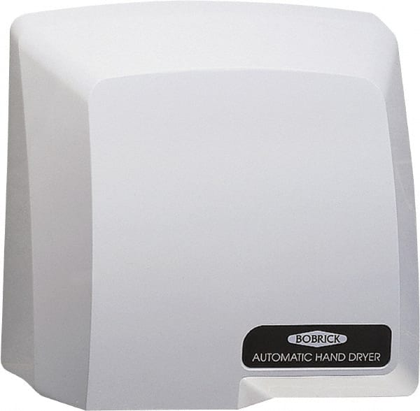 Bobrick - 1725 Watt Gray Finish Electric Hand Dryer - 115 Volts, 13 Amps, 9-5/8" Wide x 11.13" High x 5-7/16" Deep - Exact Tooling