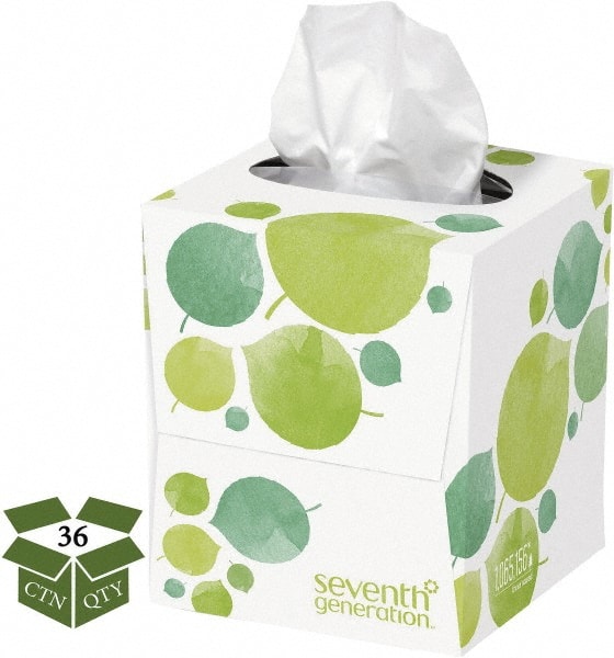Seventh Generation - Tall Box of White Facial Tissues - 2 Ply, Recycled Fibers - Exact Tooling