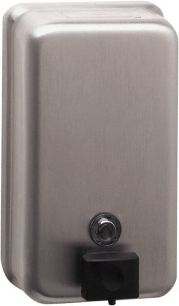 Bobrick - 40 oz Liquid Hand Soap Dispenser - Stainless Steel, Wall Mounted, Silver - Exact Tooling