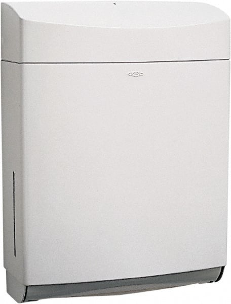 Bobrick - Manual, Plastic Paper Towel Dispenser - 15-1/4" High x 11-1/2" Wide x 4-3/4" Deep, 400 C-Fold or 525 Multi-Fold, Gray - Exact Tooling