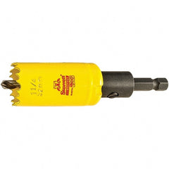 Starrett - 1-1/4" Diam, 2" Cutting Depth, Hole Saw - High Speed Steel Saw, Toothed Edge - Exact Tooling