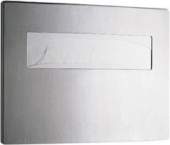 Bobrick - 250 Capacity Satin Stainless Steel Finish Stainless Steel Toilet Seat Cover Dispenser - 11-1/4" High x 15-3/4" Wide 2-/4" Deep, Holds 2 Half Fold Sleeves - Exact Tooling