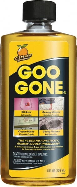 Goo Gone - 8 oz Bottle Adhesive Remover - Removes Adhesives, Gum, Tar, Crayon, Scuff Marks, Wax, Sap - Exact Tooling