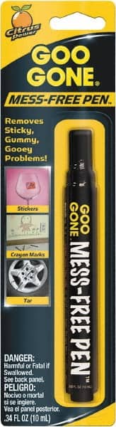 Goo Gone - 0.34 oz Pen Applicator Adhesive Remover - Removes Adhesives, Gum, Tar, Crayon, Scuff Marks, Wax, Sap - Exact Tooling