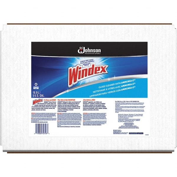 Windex - 5 Gal Bag-in-Box Unscented Glass Cleaner - Multipurpose Use - Exact Tooling