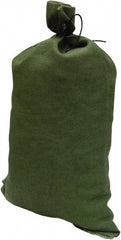 Made in USA - 14" Long x 26" High Sand Bag - Olive Green Polyproplene, For Spill Containment - Exact Tooling