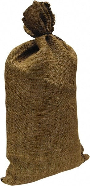 Made in USA - 14" Long x 26" High Sand Bag - Olive Green Burlap, For Spill Containment - Exact Tooling