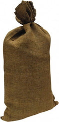 Made in USA - 14" Long x 26" High Sand Bag - Olive Green Burlap, For Spill Containment - Exact Tooling