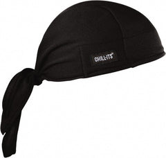 Ergodyne - Size Universal, Cooling Tie Hat - Black Solid Pattern, Polyester - Exact Tooling
