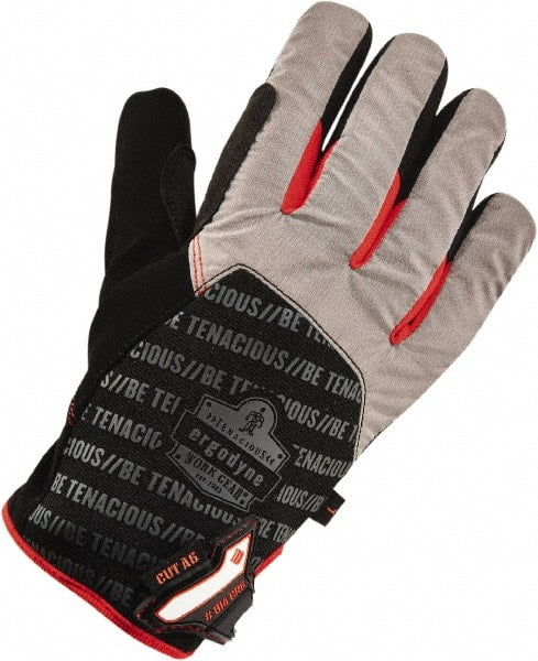 Ergodyne - Size S (7), ANSI Cut Lvl A6, Synthetic Armortex Cut Resistant Gloves - Hook & Loop Cuff, Black, Paired - Exact Tooling