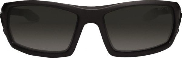 Ergodyne - Smoke Lenses, Framed Safety Glasses - Anti-Fog, Matte Black Frame, Size Universal, Wrap Around - Exact Tooling