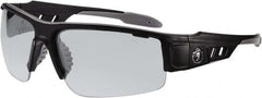 Ergodyne - Indoor/Outdoor Lenses, Framed Safety Glasses - Uncoated Lenses, Matte Black Frame, Size Universal, Wrap Around - Exact Tooling