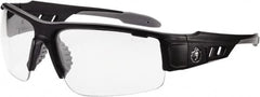 Ergodyne - Clear Lenses, Framed Safety Glasses - Uncoated Lenses, Matte Black Frame, Size Universal, Wrap Around - Exact Tooling