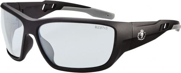 Ergodyne - Indoor/Outdoor Lenses, Framed Safety Glasses - Anti-Fog, Matte Black Frame, Size Universal, Wrap Around - Exact Tooling