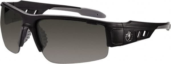 Ergodyne - Smoke Lenses, Framed Safety Glasses - Anti-Fog, Matte Black Frame, Size Universal, Wrap Around - Exact Tooling