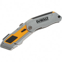 Stanley - 2-7/16" Blade, 8" OAL, Straight Pocket Knife - 4-3/4" Closed Length, Steel, 1 Blade, 1 Edge - Exact Tooling
