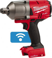Milwaukee Tool - 3/4" Drive 18 Volt Pistol Grip Cordless Impact Wrench & Ratchet - 1,800 RPM, 0 to 2,400 BPM, 1,500 Ft/Lb Torque, Lithium-Ion Batteries Not Included - Exact Tooling