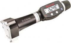 Starrett - 2" to 2-5/8", IP67, Carbide Face Electronic Inside Micrometer - 0.00005" Resolution, 0.0002" Accuracy, 3-1/16" Gage Depth - Exact Tooling